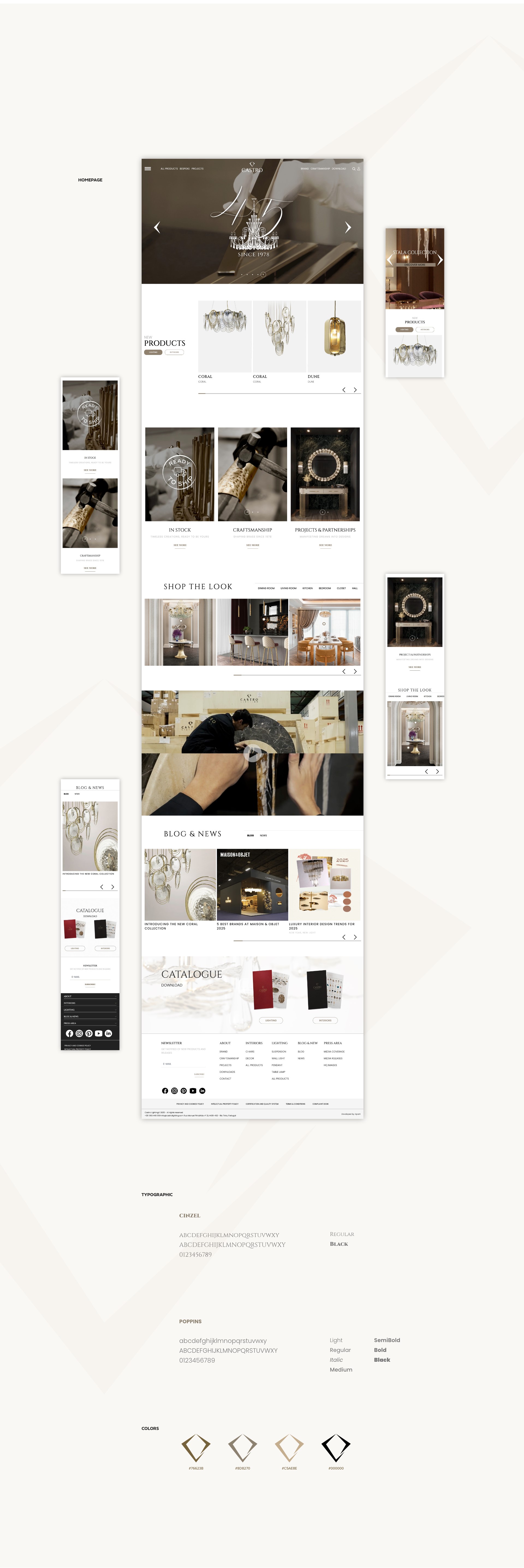 creation and development of new website for Castro Lighting